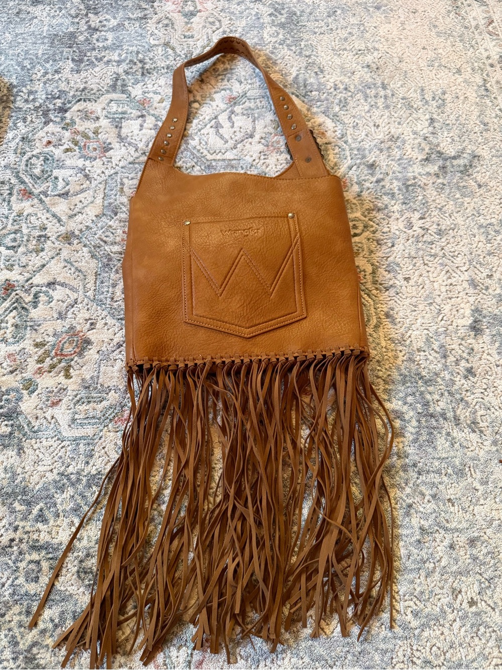 Wrangler Brown Fringe Shoulder Bag Western Boho Cowgirl Purse